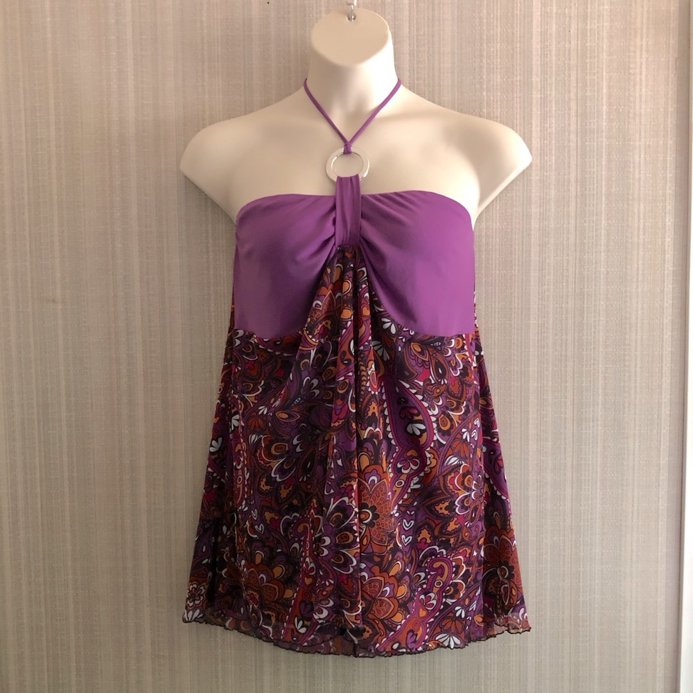 MXM Purple and Paisley Haltertop